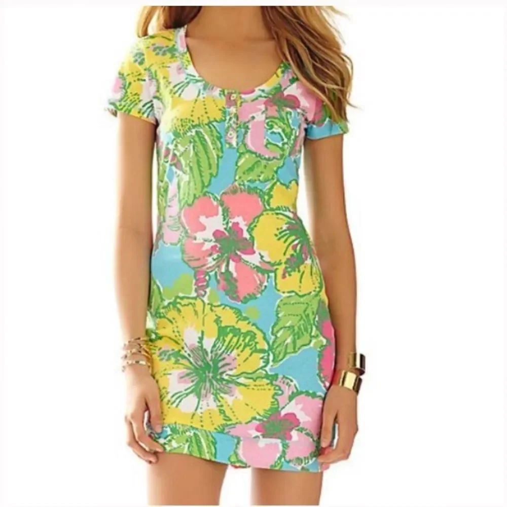 Lilly Pulitzer Britton Short Sleeve Henley Dress